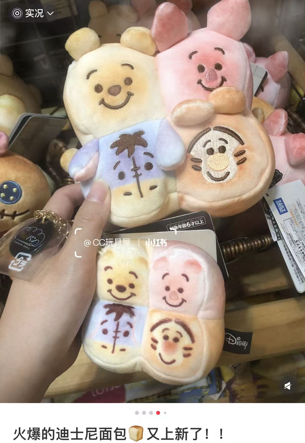 Disney｜Nui Bread Mascot Holder /Plush Keychain｜W100×H170×D65mm approx.