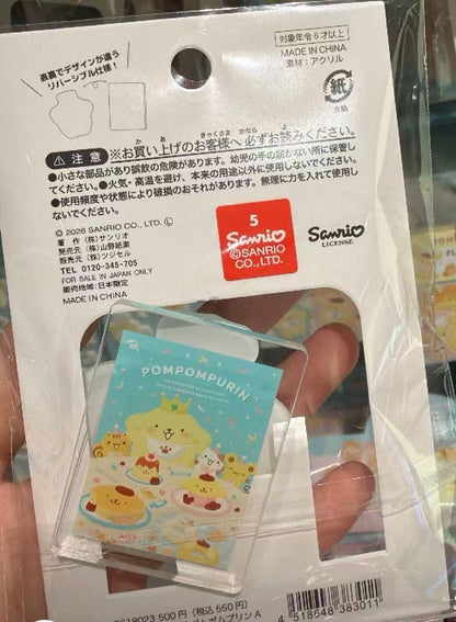 Sanrio｜Pompompurin 30th Anniversary POP UP Sweets Party REVERSIBLE ACRYLIC CLIP