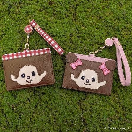 Monchhichi｜Pass Case Card Holder &amp; Reel｜ 110×81×4mm approx.
