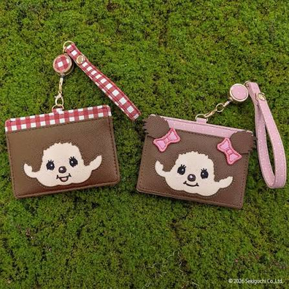 Monchhichi｜Pass Case Card Holder &amp; Reel｜ 110×81×4mm approx.
