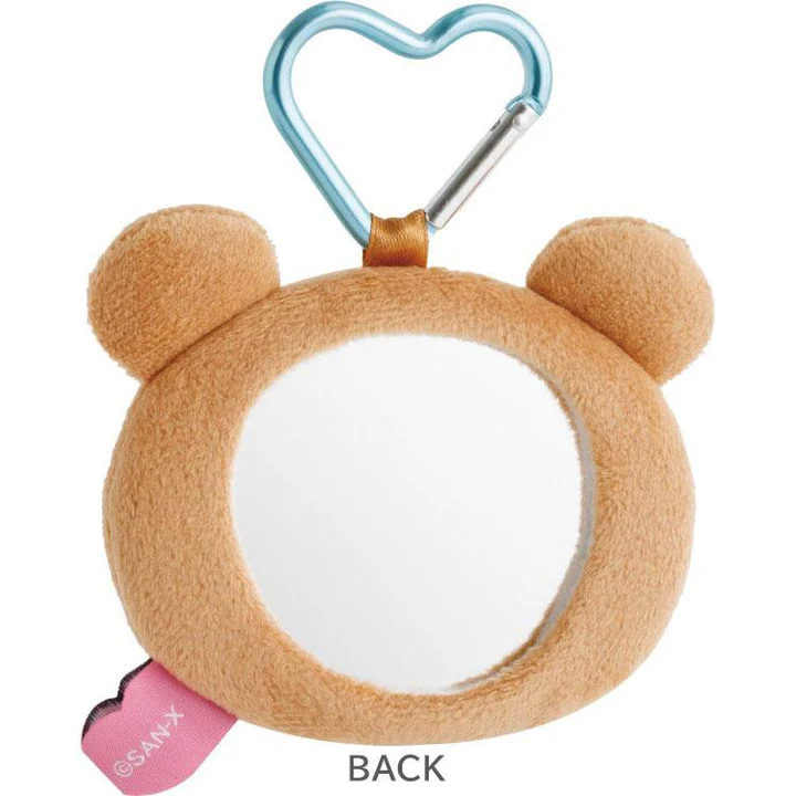 Rilakkuma｜Yuruyuru Pokapoka Warm and Cozy Heart Carabiner Plush Mirror Keychain｜ 80×95×40mm approx.