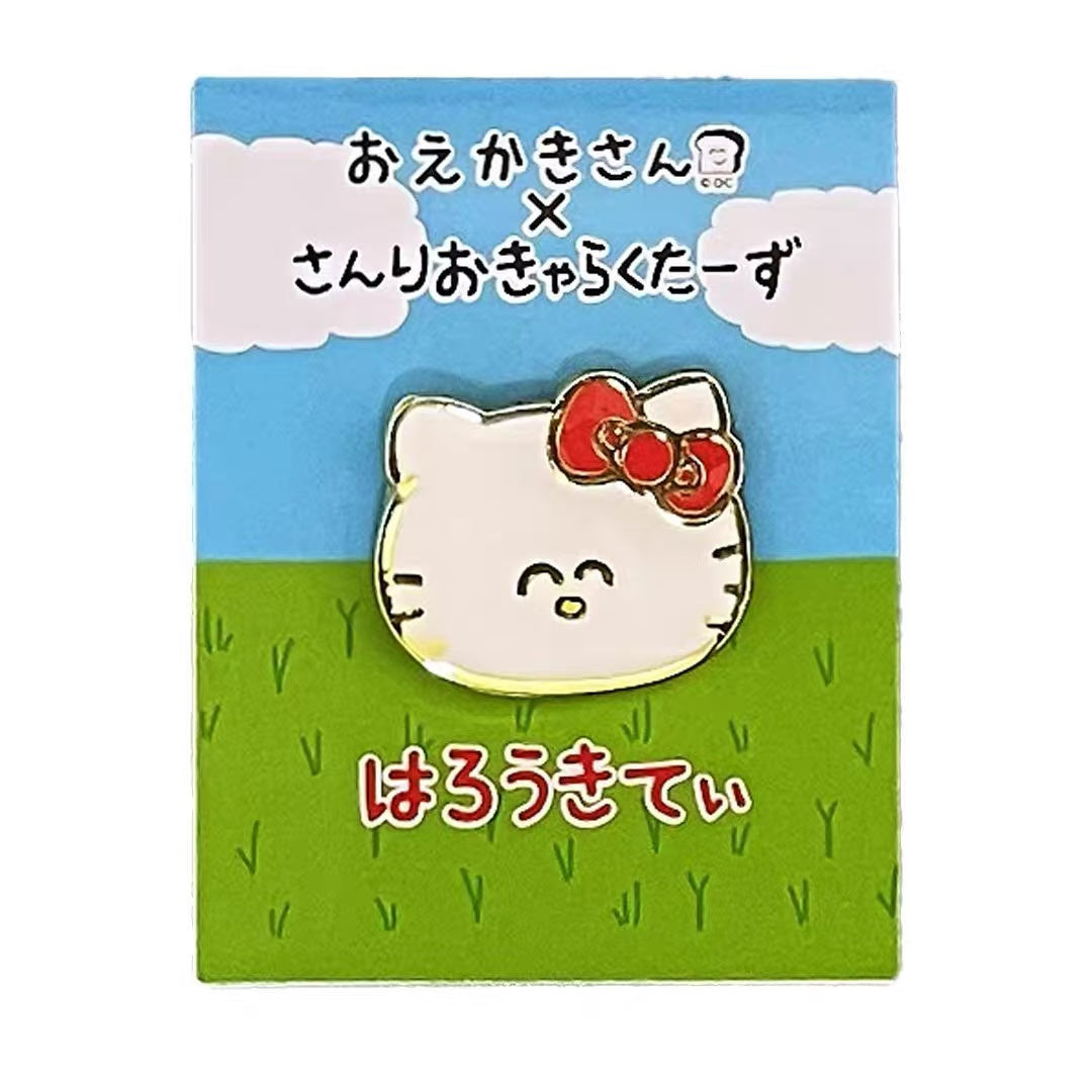 Sanrio｜Oekakisan ×Sanrio Pin Badge｜H20 x W25 approx.