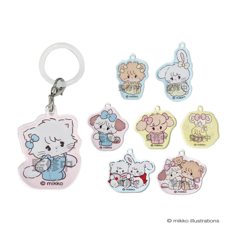 mikko illustrations｜Sign Charm Keychain/Keyring mystery bag/blind box/All 8 types｜1pcs