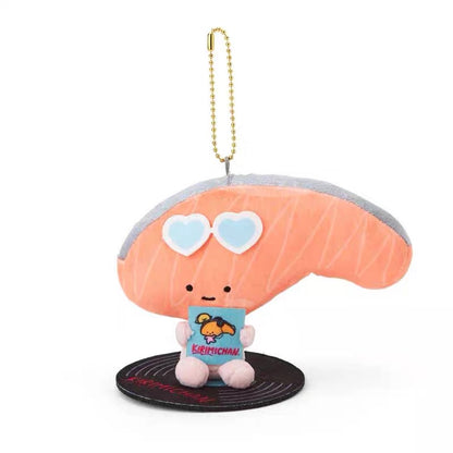 Sanrio三丽鸥｜ Original Mascot Holder - Kirimichan/Gudetama / Summer Festival夏日音乐祭三文鱼切片懒蛋蛋毛绒挂件/包挂｜約11.5 x 10.3 x 8.3cm