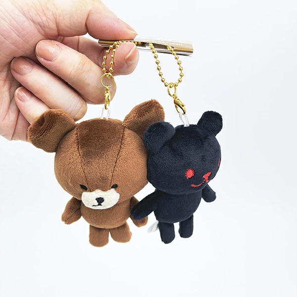 The bear’s school｜Jackie &amp; Chuckie Nico Mascot Holder /Plush Keychain｜H190 x W140 x D55mm  approx.