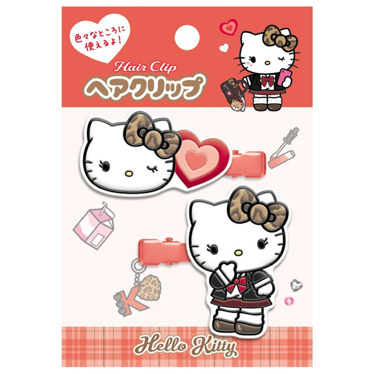 Sanrio｜Hello Kitty Tokimeki Heisei Kogal After School Girls Hair Clip Set｜40×50mm approx.
