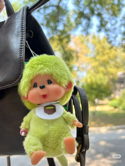Monchhichi｜Big Face Mascot Holder /Plush Keychain｜12 x 8 x 5 cm approx.