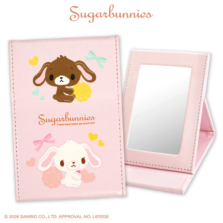 Sanrio｜Sugarbunnies Folding Mirror｜9cm x 13.5cm approx.