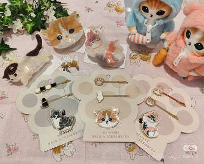 Mofusand｜Hairpin &amp; hair elastic｜3 piece