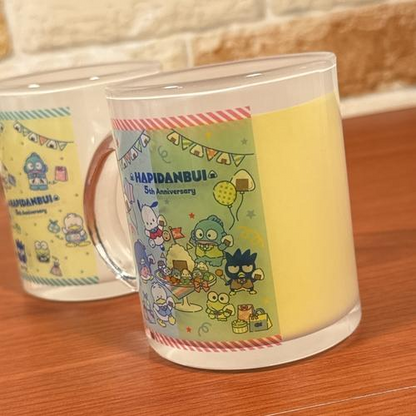 Sanrio｜Hapidanbui Boys 5th Anniversary Glass Mug｜φ73×H92mm approx.