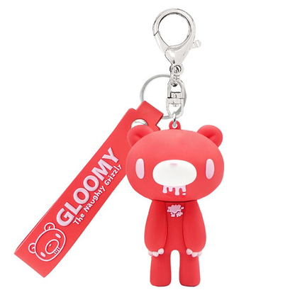 Gloomy Bear｜"GLOOMY The Naughty Grizzly" Keychain/Keyring｜8 × 8 × 8 cm approx.