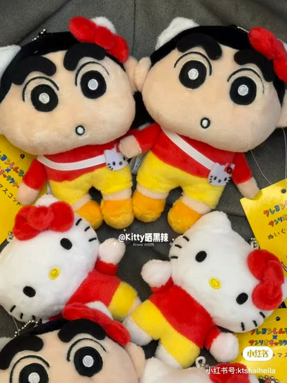 Sanrio｜Crayon shin-chan Mascot Holder /Plush Keychain｜75×100×45mm approx.