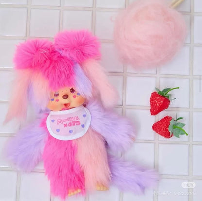 Monchhichi｜Shinako475 x Monchhichi S Cotton Candy Plush Dolls/PlushToy｜H21.5 x W14 x D7cm approx.