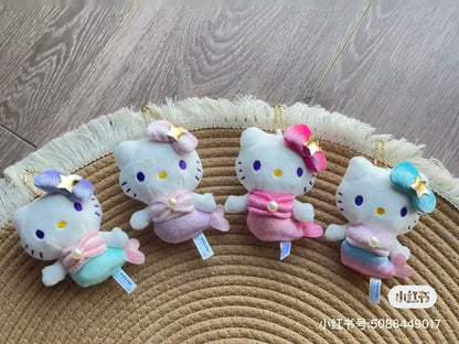 HelloKitty｜Sanrio 50th Anniversary Collection Mermaid Mascot Holder /Plush Keychain｜H10.5 x W8.5 x D4.5cm approx.
