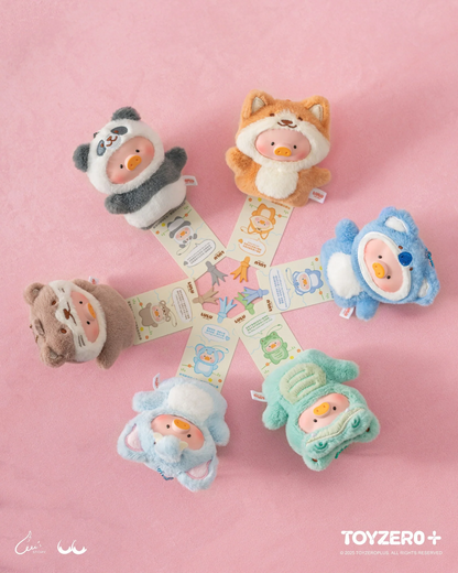 TOYZERO LuLu the Piggy Animal Party Puppet Show Finger Vinyl Face Keychain blind box