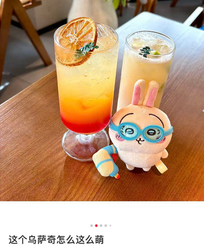 chiikawa｜Goggle Summer  Usagi Mascot Holder /Plush Keychain｜135×105×55mm approx.