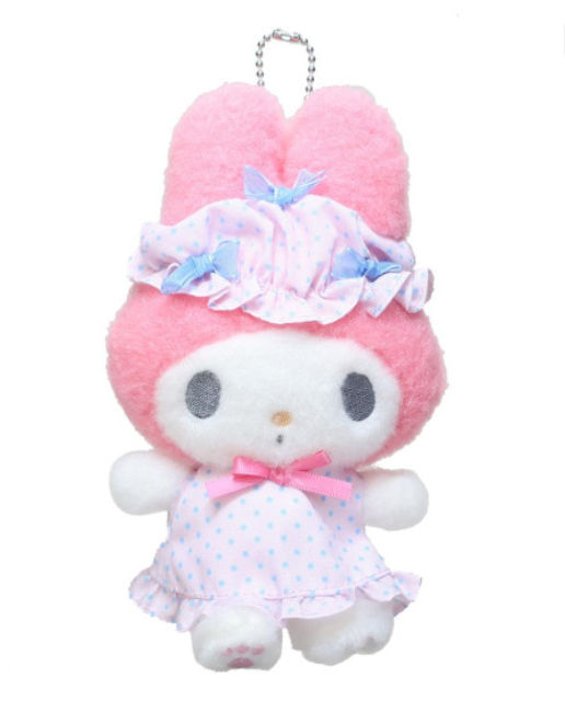Sanrio｜Nightcap Ribbon Mascot Holder /Plush Keychain｜105×140×75mm approx.