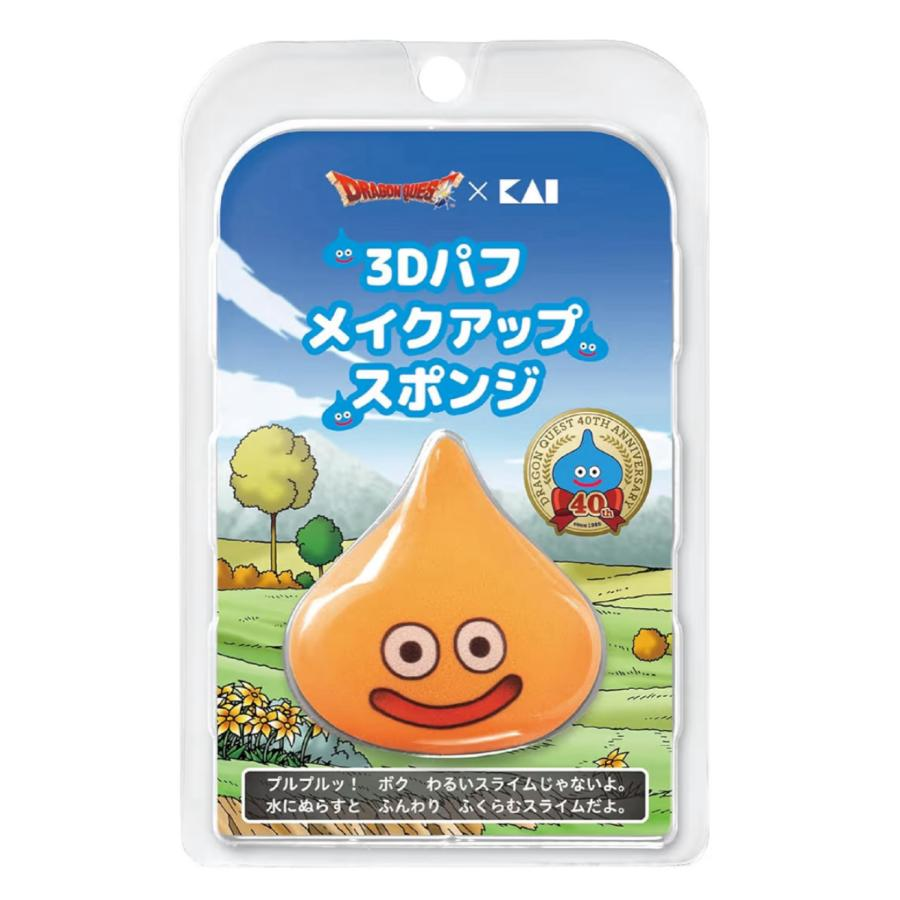 Kai Corporation｜Dragon Quest Slime 3D Puff Slime Beth Makeup Sponge｜770 x 545 x 54 mm approx.