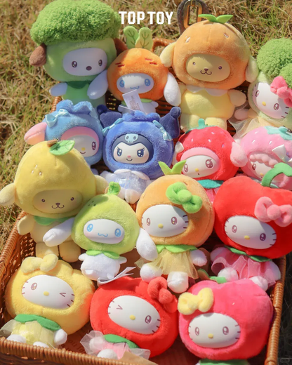 Sanrio｜Characters Fruit &amp; Vegetable Series Mini Vinyl Keychain mystery bag/blind box/All 8 types｜1pcs