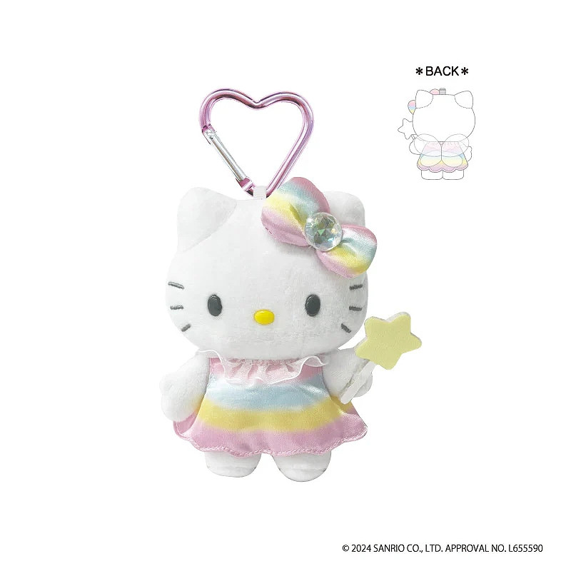 HelloKitty｜Fantasy Series Mermaid Mascot Holder /Plush Keychain｜ H12 × W8.5 × D6.5 cm approx.