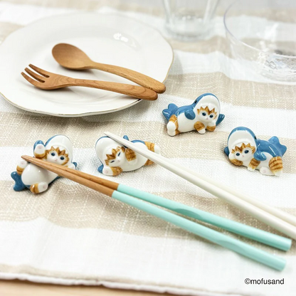 Mofusand｜Porcelain Chopstick Rest｜28×55×33mm approx.