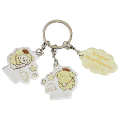 Sanrio｜Sirotan Characters 3-Piece Acrylic Keychain/Keyring｜4.6 x 3.9 x 0.3 cm approx.