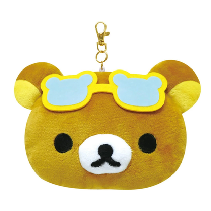 Rilakkuma｜Die-Cut Face Reel Coin Purse/Pass Case｜H120 x W150 x D45mm approx.