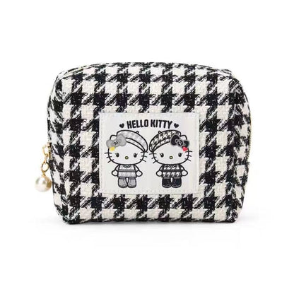 Hello Kitty｜Monochrome Girly Twin Coordinate Square Pouch｜13.5×6.5×12cm approx.