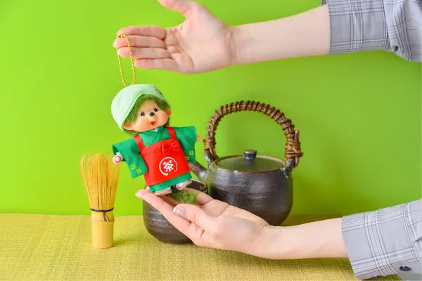 【limit 1】Monchhichi｜Kyoto Arashiyama Matcha Mascot Holder /Plush Keychain