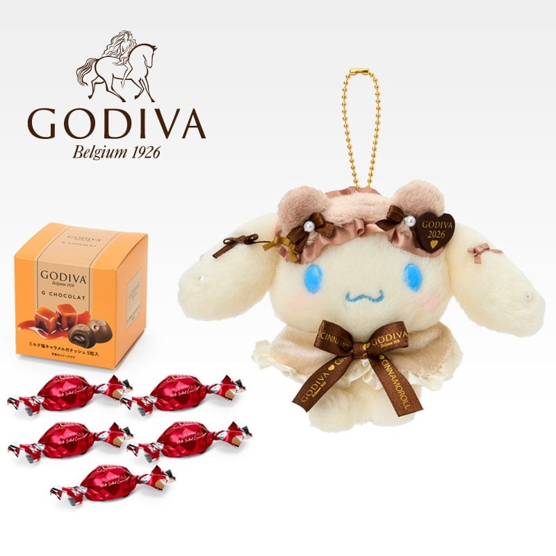 Sanrio｜GODIVA 2026 Mascot Holder /Plush Keychain