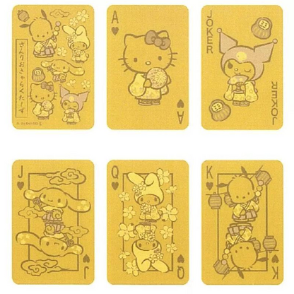 Sanrio｜Hello Kitty Gold Playing Cards｜5.7×2×8.7cm approx.