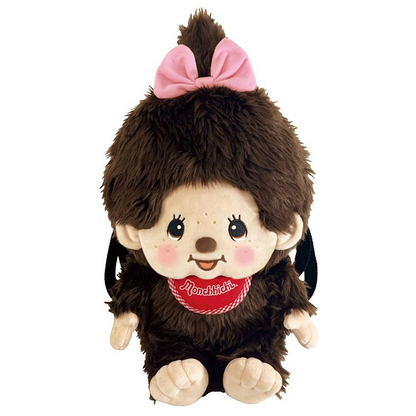Monchhichi｜Plush Backpack - Monchhichi-chan Girl｜H32×W22×D34cm approx.