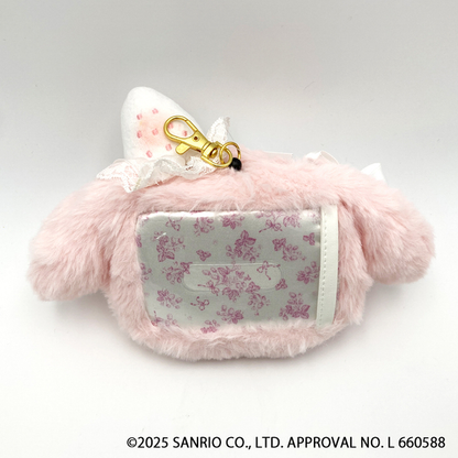 Sanrio｜My Melody White Strawberry Tea Time Face Pass Case｜H14cm x W21.5cm x D4.5cm approx.