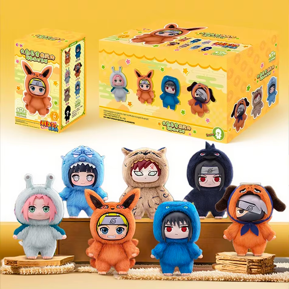 TOP TOY Naruto Beast Party Series Vinyl Plush Keychain Blind Box ...
