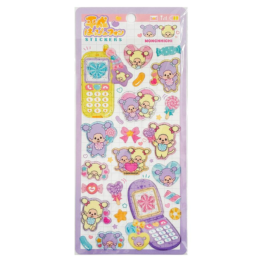Monchhichi｜Heisei Happy Phone Sticker｜ 200x90x1mm approx.