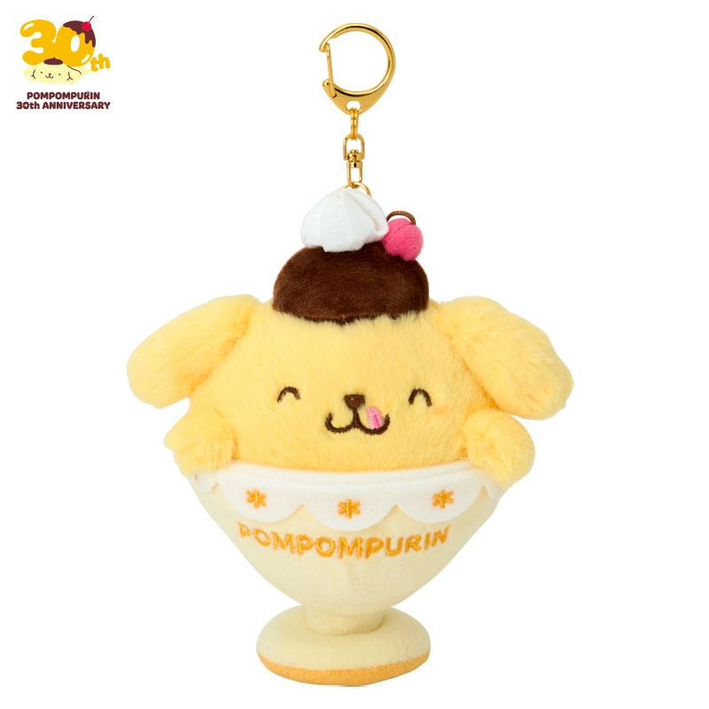 Sanrio｜PomPomPurin 30th Anniversary Mascot Holder /Plush Keychain｜W12.5 x D7.5 x H15cm approx.