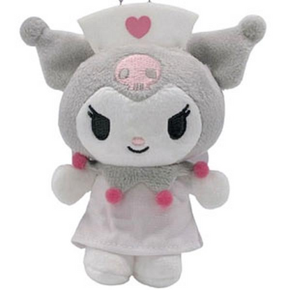 Sanrio｜Kuromi 20th Anniversary Nurse  Mascot Holder /Plush Keychain｜11×10×5.5cm approx.