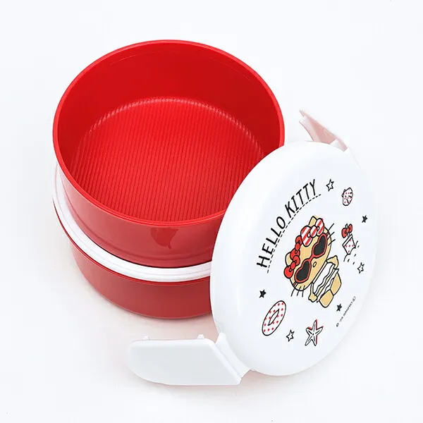 Sanrio｜hello kitty Sun-tanned Round 2-tier Lunch Box｜500ml
