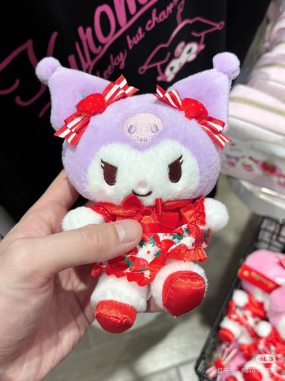 【limit 1】Sanrio｜Ichigo Shimbun 50th Anniversary Mascot Holder /Plush Keychain｜13×6×10.5cm approx.