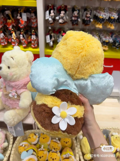 Disney｜2024 HONEY DAY 超萌黄色蜜蜂噗噗公仔/玩偶｜M約高さ39×幅28×奥行き22cm/S約高さ30×幅21×奥行き20cm