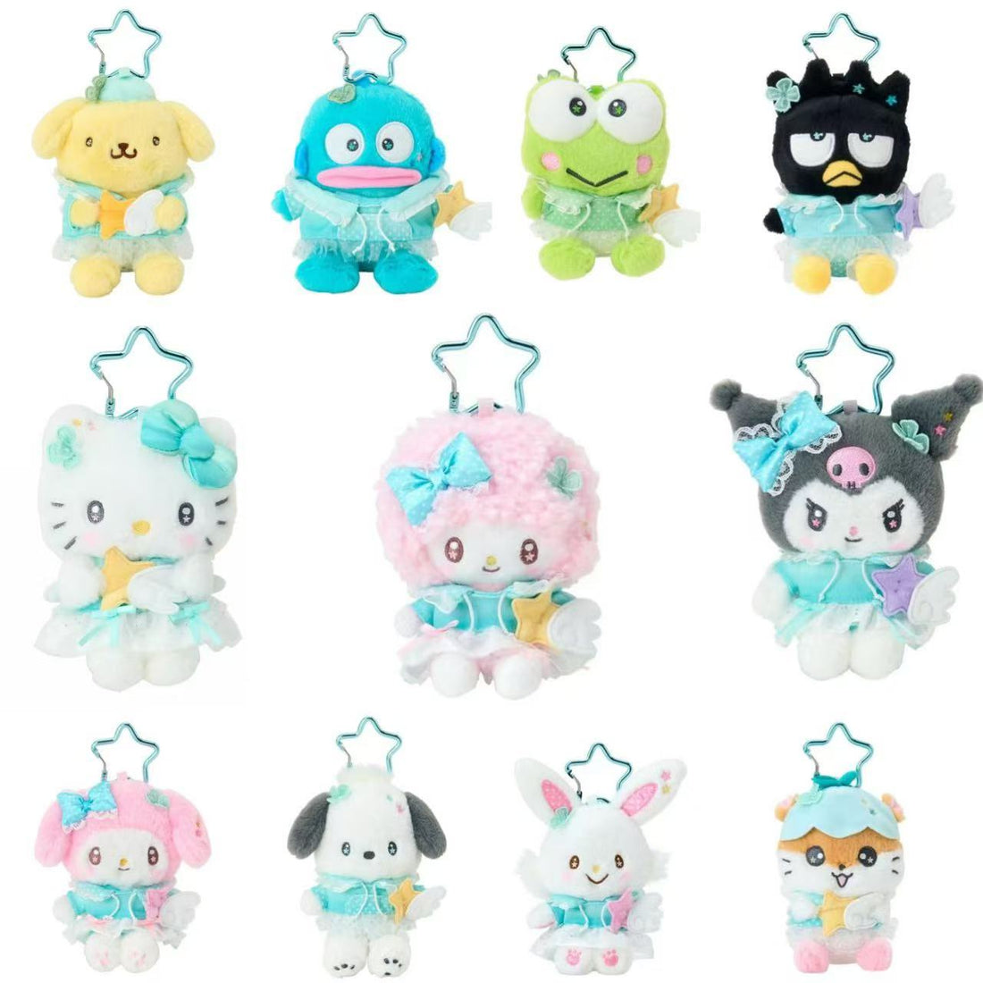 Sanrio｜Sparkling Wish Mascot Holder /Plush Keychain｜W10.5×D9×H10cm approx.