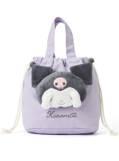 Sanrio｜GRL联名限定凸凸大头蒙眼公仔束口/手提两用包｜约24*32*14cm