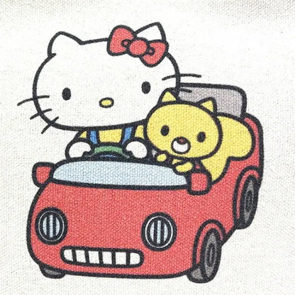 Hello kitty凯蒂猫｜50周年限定kitty骑车车较厚质感托特包/内有侧袋｜约19cm×30cm×10cm