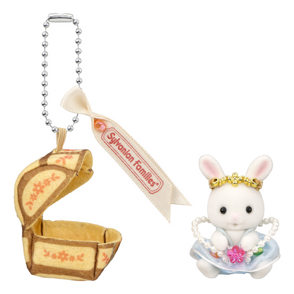 【limit 1】SylvanianFamilies｜White Rabbit Baby Sitting Keychain Key Ring