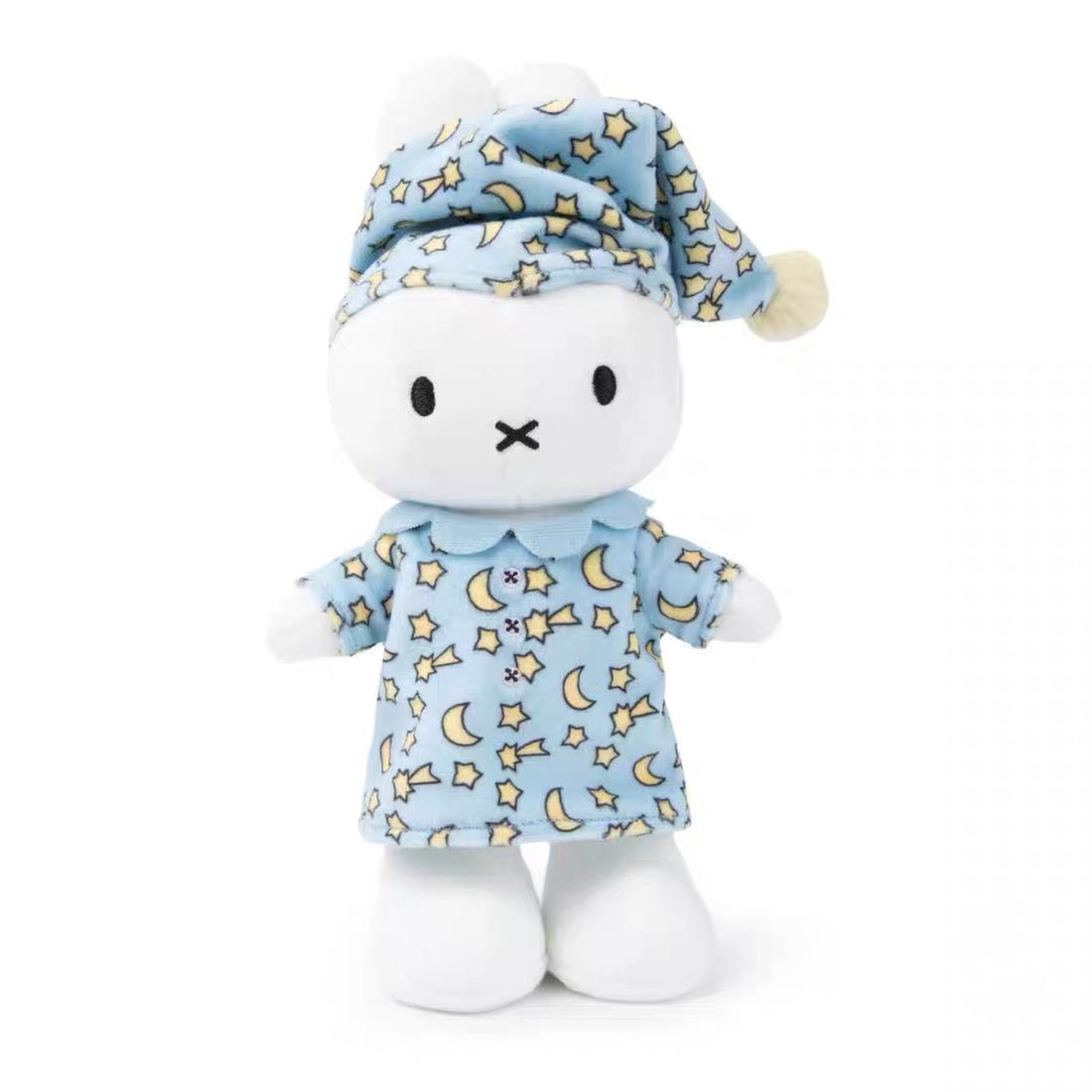 Miffy米菲｜Standing In Pyjamas星星月亮蓝色睡衣睡帽站姿毛绒玩偶/公仔｜约高24cm
