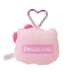 Sanrio三丽鸥｜Plush Pouch Kao Pink Sanrio I Love Hello Kitty /keychain｜W8×D3.5×H7cm