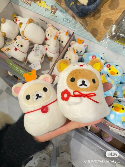 Rilakkuma轻松熊｜Tenori Plush Toy -New Year Ver. San-X蛇年限定毛绒玩偶摆件/手玉盲盒/全4种｜1枚入