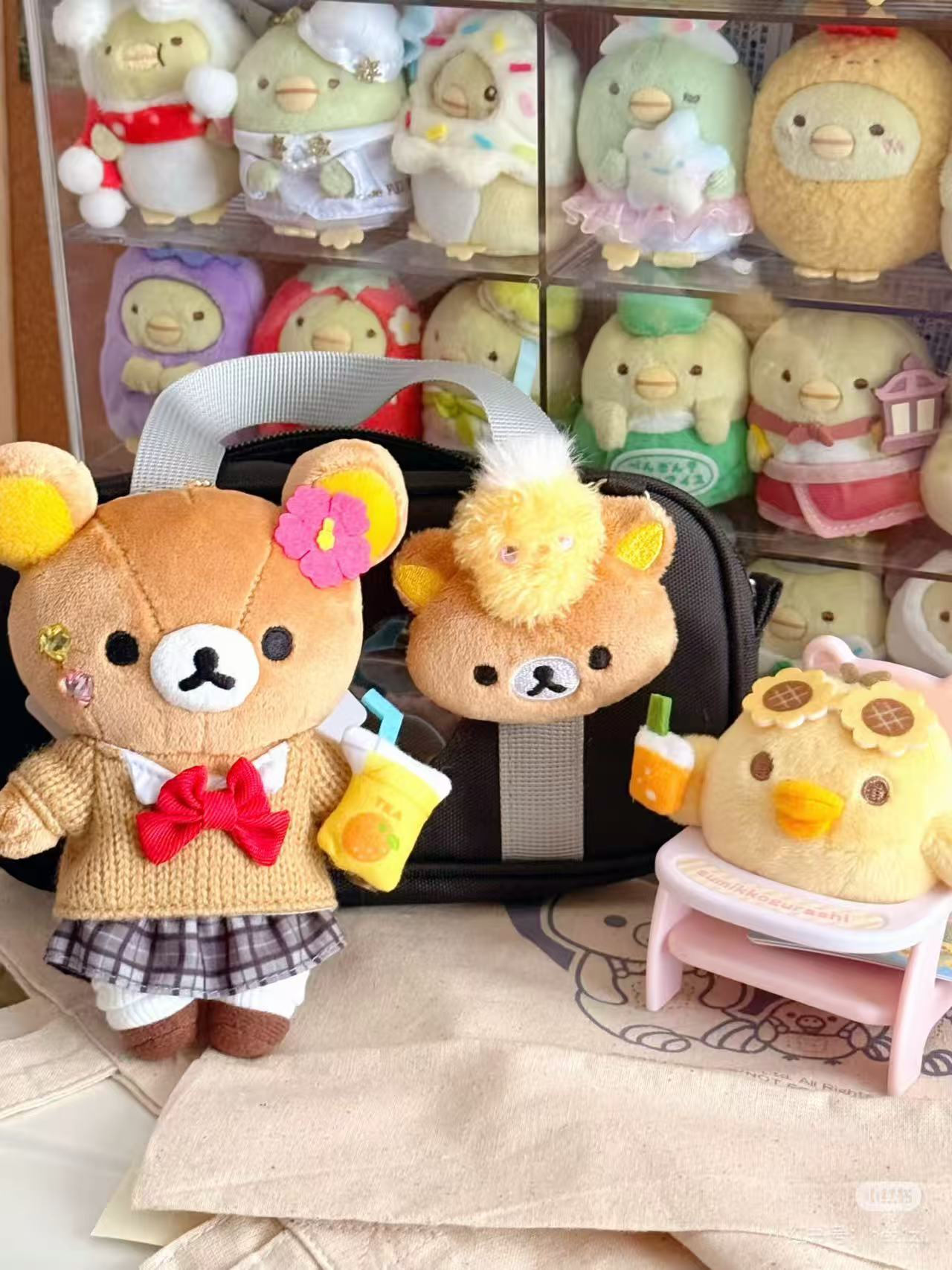 【limit 1】Rilakkuma｜Store 17th Anniversary JK Uniform Mascot Holder /Plush Keychain｜145×115×60mm approx.