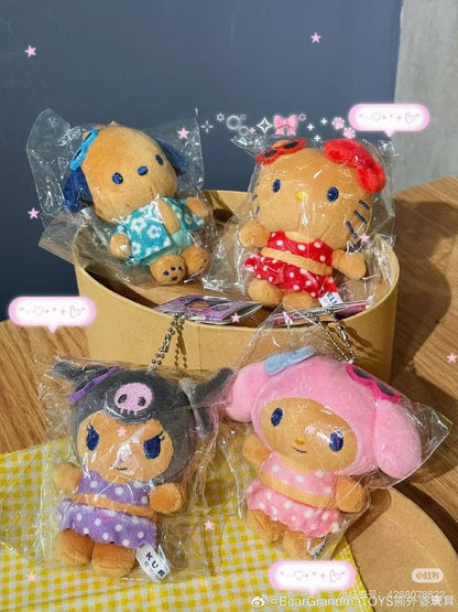 Sanrio｜Tan Swimsuit Party Sunglasses Mascot Holder /Plush Keychain｜105×100×50mm approx.