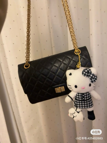【limit 1】Sanrio｜Hello Kitty 50th Anniversary Limited Edition Long leg Suit Mascot Holder /Plush Keychain